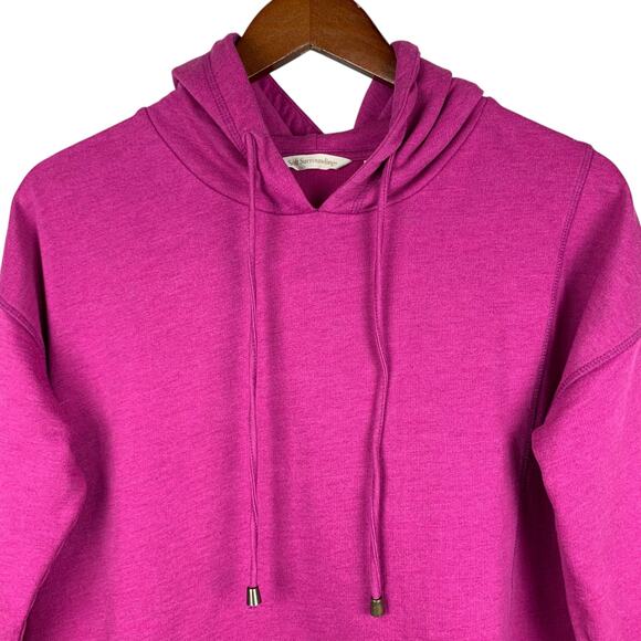 Soft Surroundings Soho Hoodie Hooded Tunic Pullover Pink Pocket Women's M - Picture 2 of 8